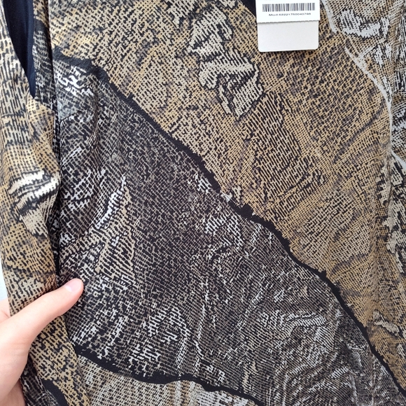 NEW Marina Rinaldi Animal print Snakeskin Dress midi silk sleeveless US22 - Picture 8 of 12